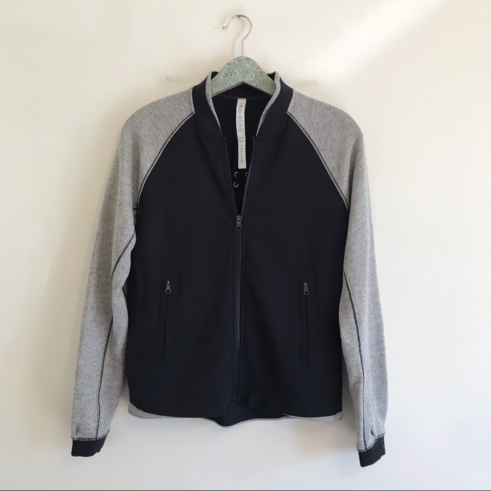 Lululemon Var-City Bomber Jacket Black / Gray
